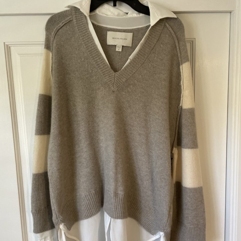 Brouchu Walker layered v-neck sweater